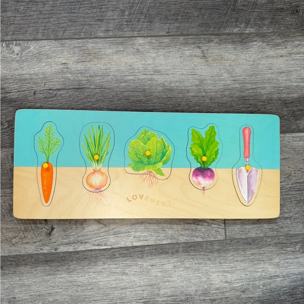 Lovevery Community Garden Wooden Puzzle Veggies